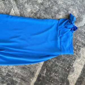 VICI Blue Wrap Midi Skirt